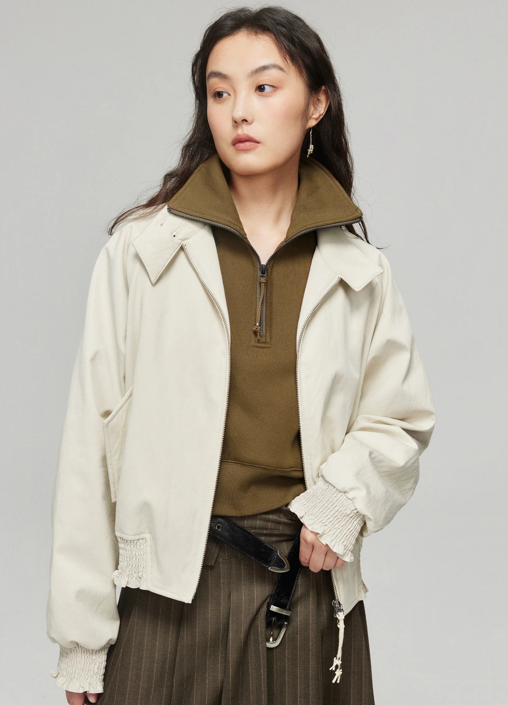 Viren Short Worker Jacket W Sleeve Embroidery Jacket Male