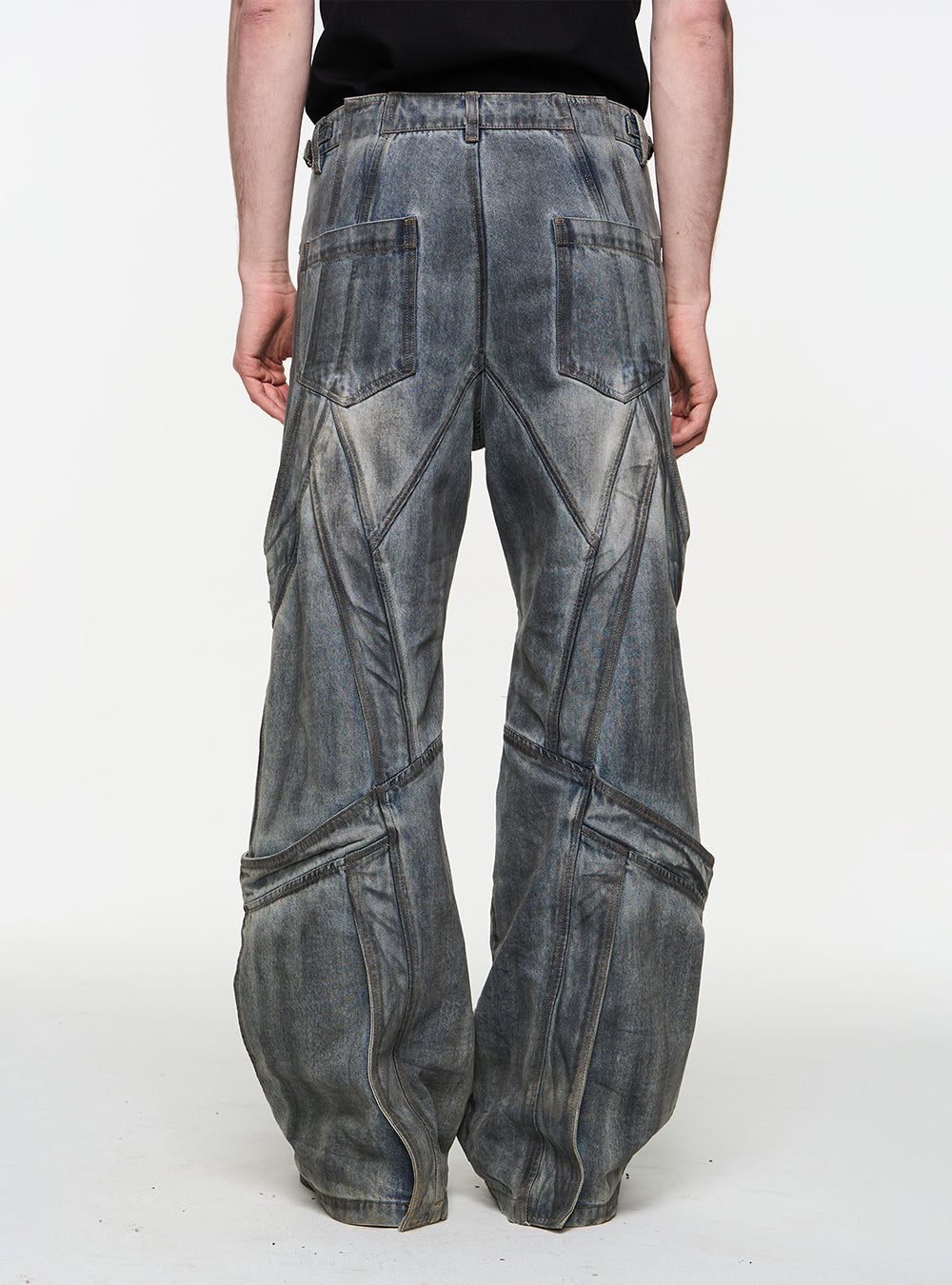 Washing Loose Distressed Denim Pants