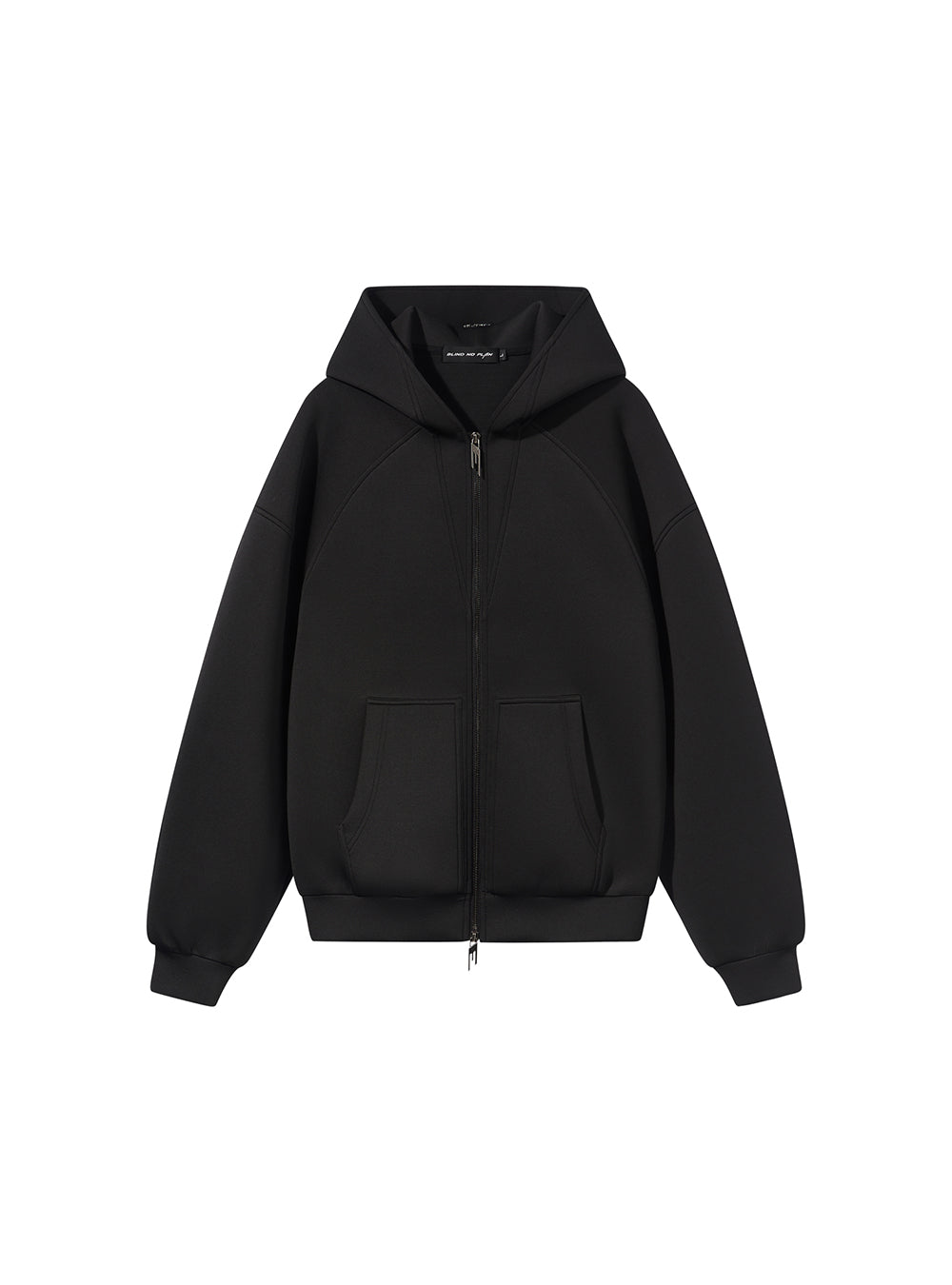 TWO-TONE HOODED SWEAT JACKET