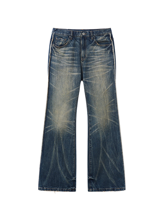 Blue Washed Bootcut Jeans