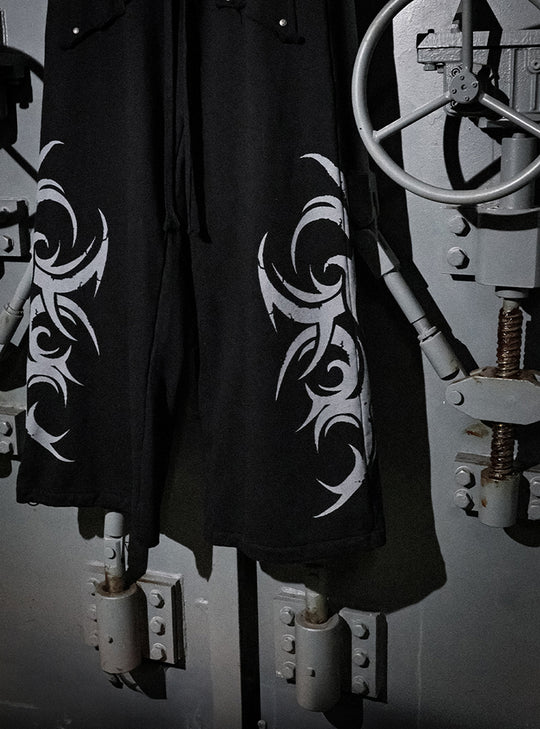 Tribal Print Wide-Leg Baggy Pants