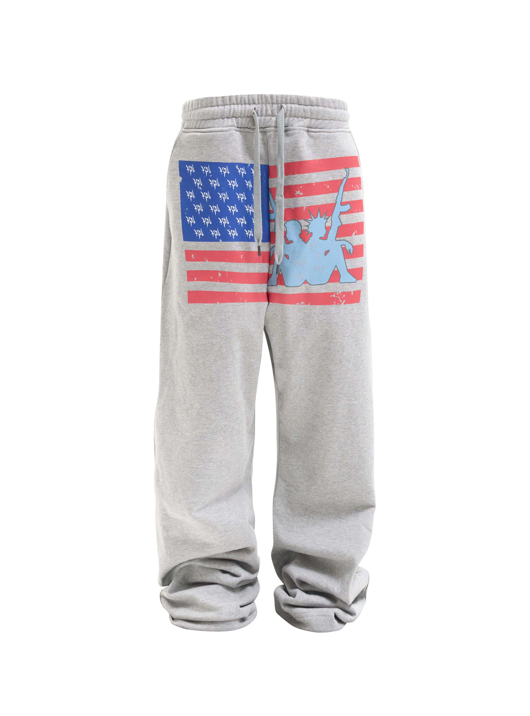 Distressed Flag Printed Jogger Pants (2color)