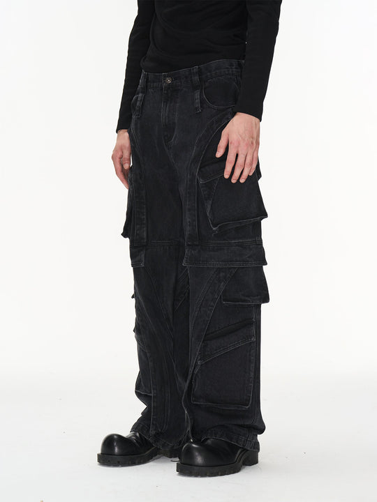 Wide Leg Multi-Pocket Pants