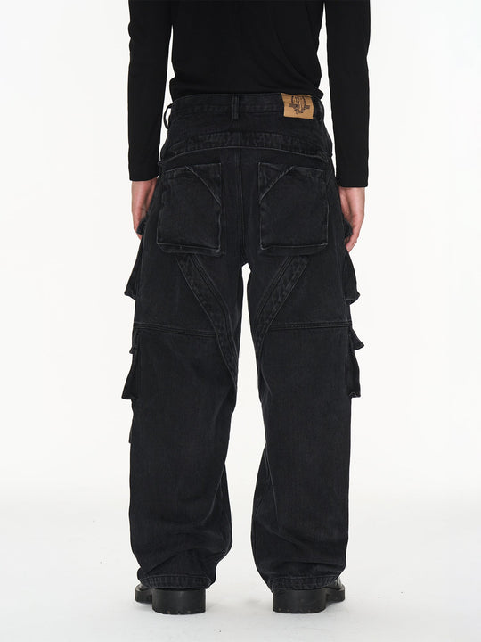 Wide Leg Multi-Pocket Pants