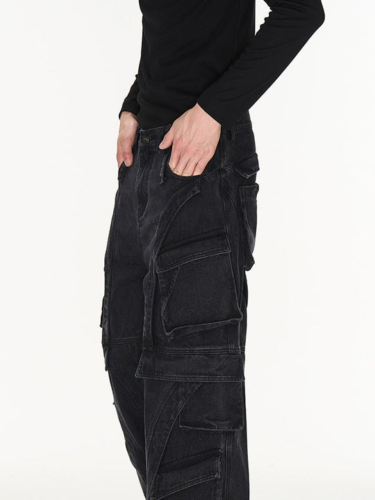 Wide Leg Multi-Pocket Pants