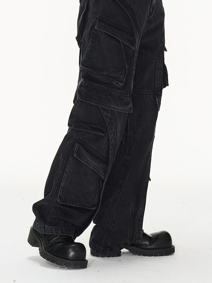 Wide Leg Multi-Pocket Pants