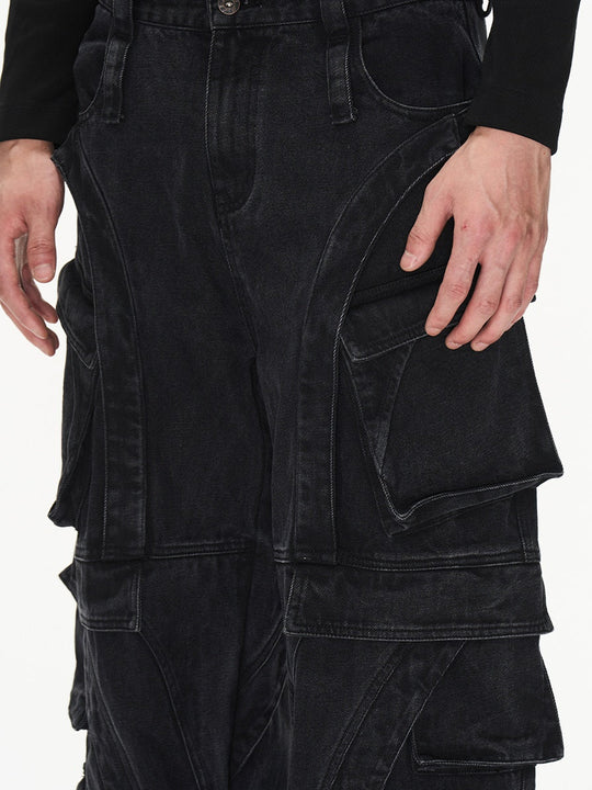 Wide Leg Multi-Pocket Pants