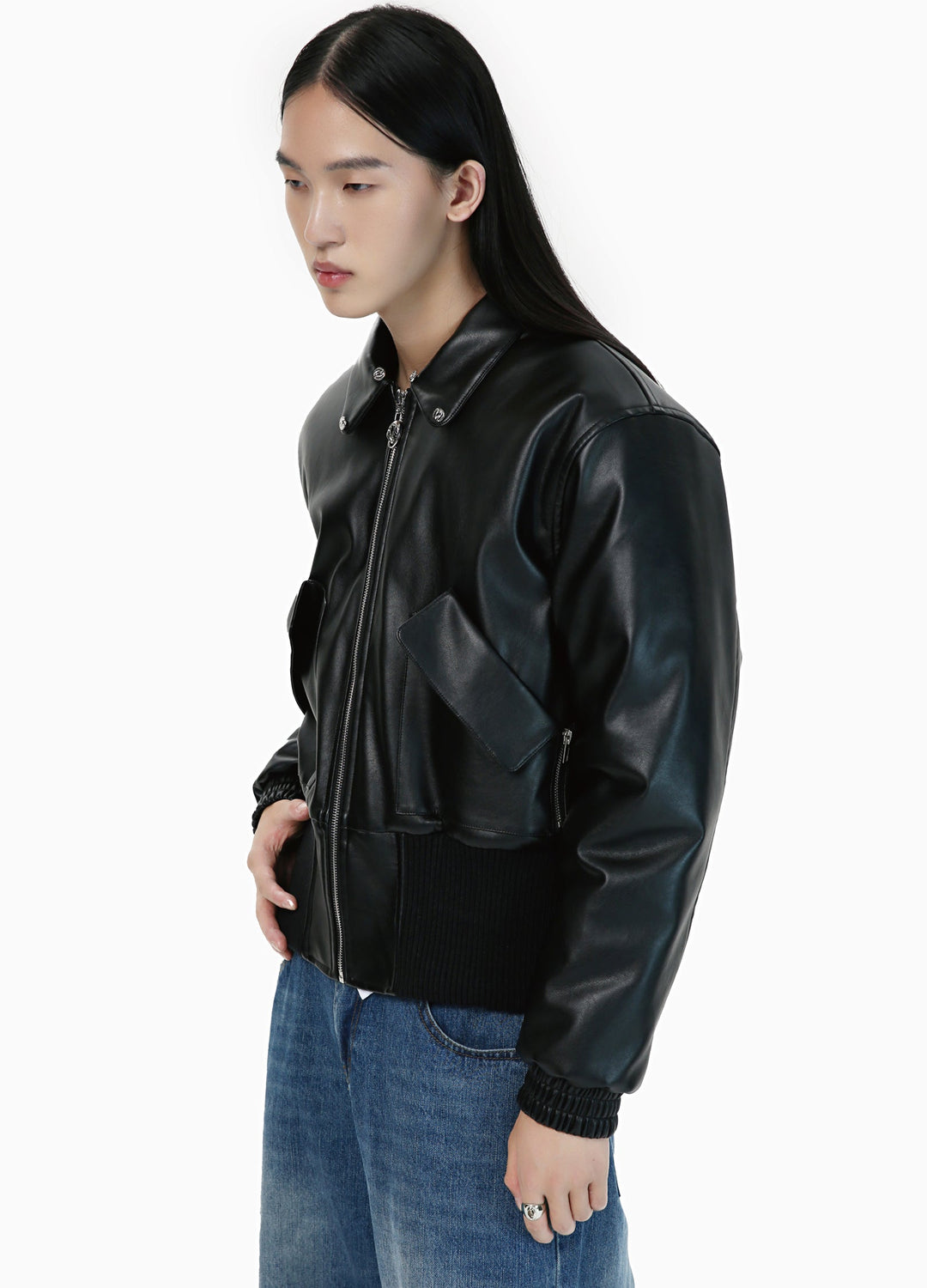 Leather with Detachable Fur Jacket