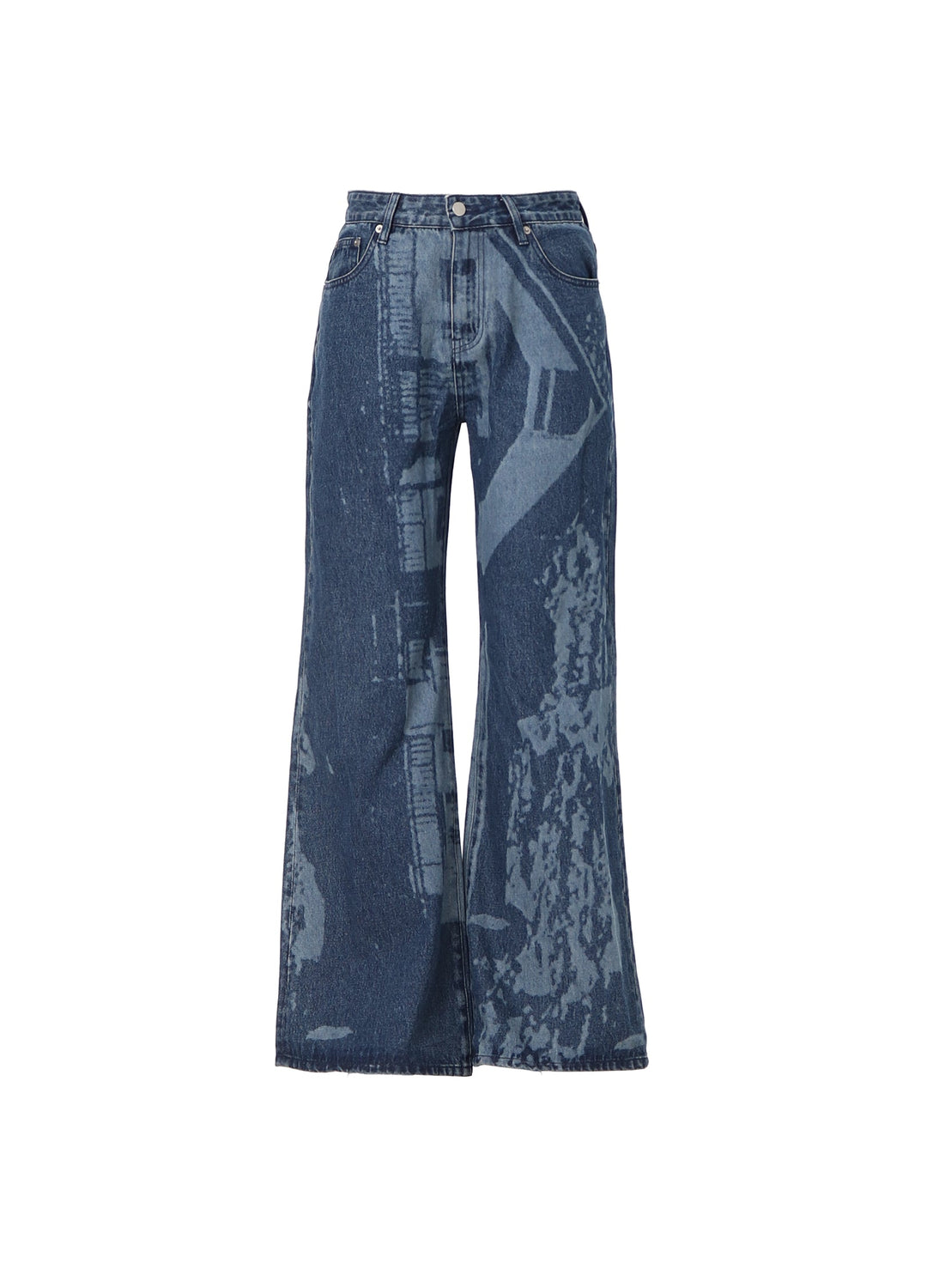 Flared with Graphic Denim