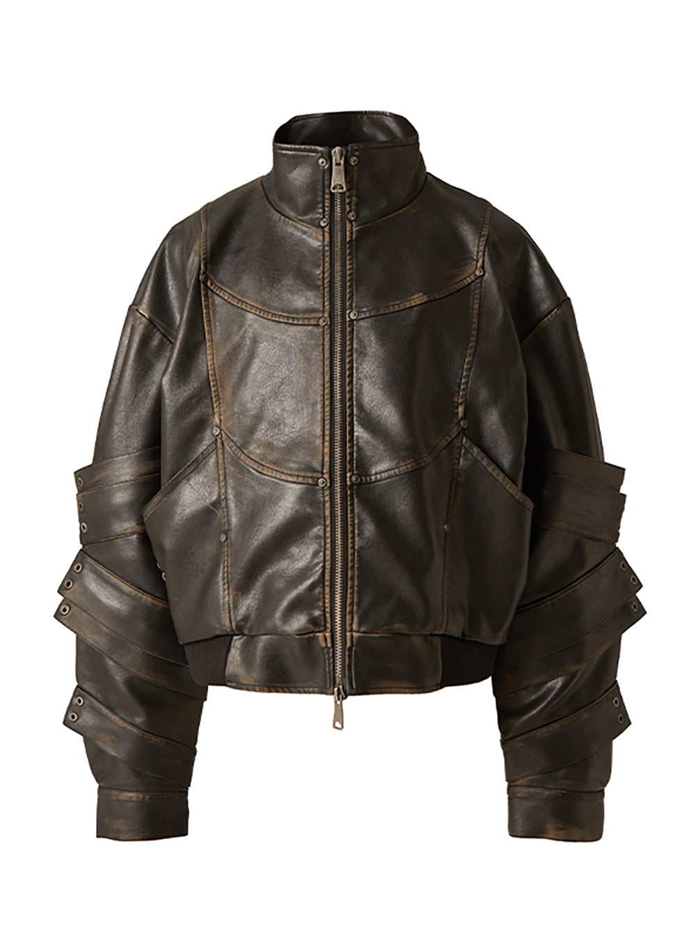 Intimidating Jacket Distressed Leather Jacket – 192Humanity