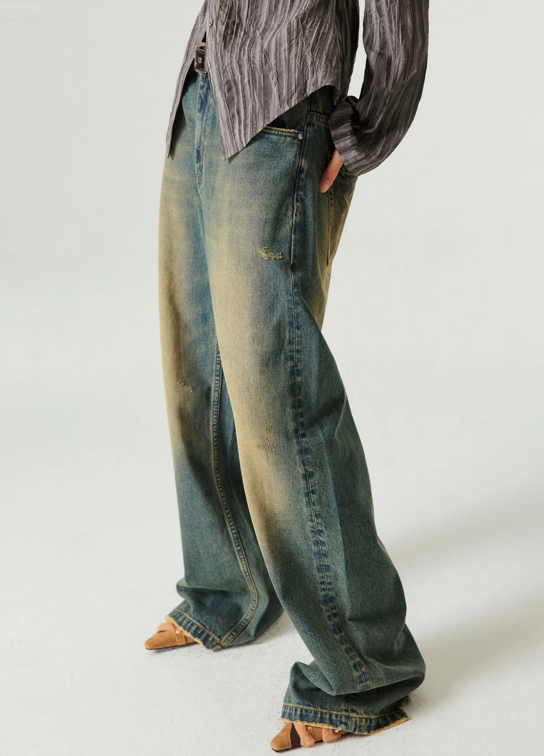 Washed Vintage Hues Denim